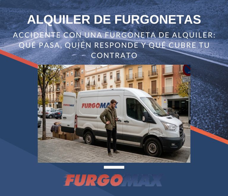 Accidente con una furgoneta de alquiler: qué pasa, quién responde y qué cubre tu contrato
